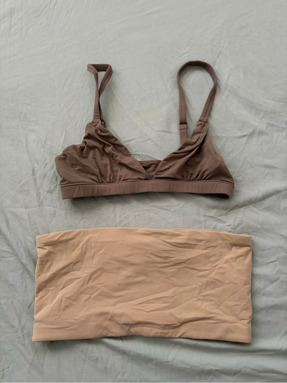 SKIMS Wireless Bralette & Bandeau Set - Brown & Beige